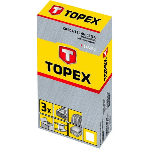 TOPEX techninė kreida Nr. 14A950 balta, 13x85 mm, 3 vnt image 2