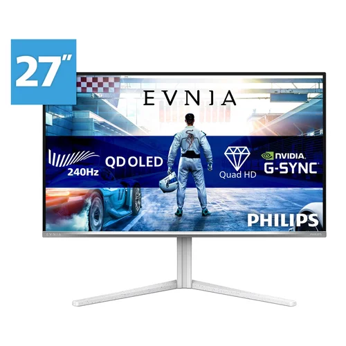 Philips Evnia 6000 27M2N6501L/00 26,5 col. QD-OLED monitorius, baltas image 1