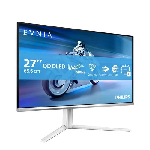 Philips Evnia 6000 27M2N6501L/00 26,5 col. QD-OLED monitorius, baltas image 3