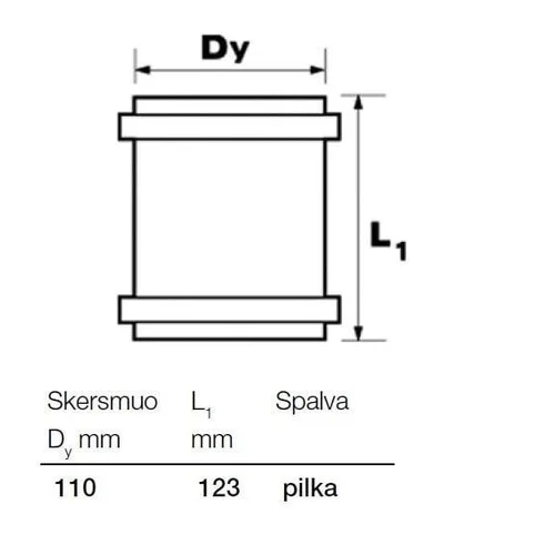 Wavin Optima Vidaus kanalizacijos remontinė mova, Ø 110 mm image 2