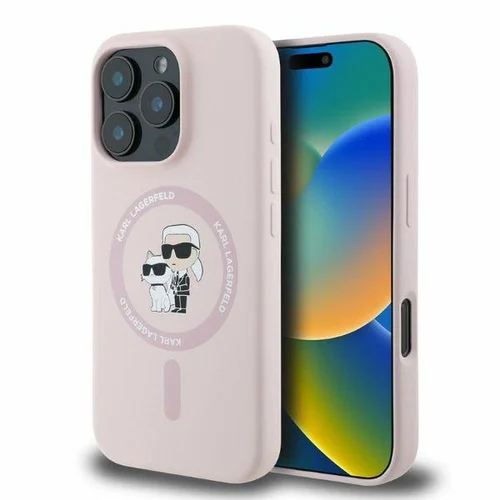 KARL LAGERFELD KLHMP16XSCMKCRHP dėklas iPhone 16 Pro Max, rožinis image 1