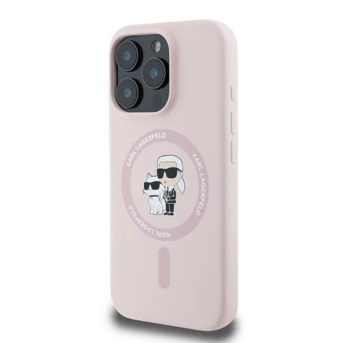 KARL LAGERFELD KLHMP16XSCMKCRHP dėklas iPhone 16 Pro Max, rožinis image 3