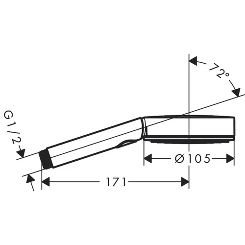 Hansgrohe Rankinis dušas 105 3jet Activation EcoSmart 24101000 image 2