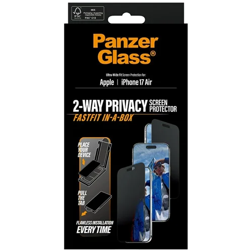 PanzerGlass Ultra-Wide Fit Fastfit privatumo stiklas iPhone Air image 3