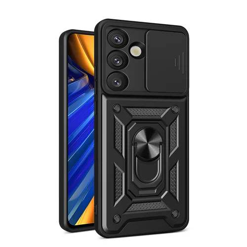Hibrydinis Armor Camshield dėklas Realme GT 7 Pro 5G, juodas image 1