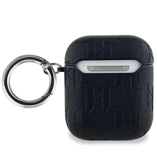 Karl Lagerfeld Monogram Choupette Head dėklas AirPods 1 / 2, juodas image 2