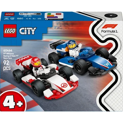 LEGO® City F1® Williams Racing & Haas F1® Race Cars, 92 vnt. image 1