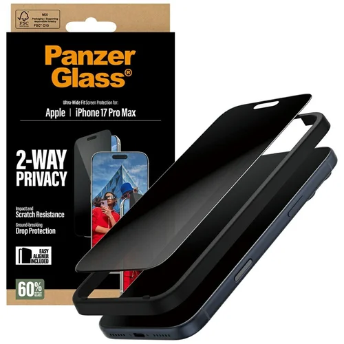 PanzerGlass Ultra Wide Fit EasyAligner privatumo stiklas iPhone 17 Pro Max image 1
