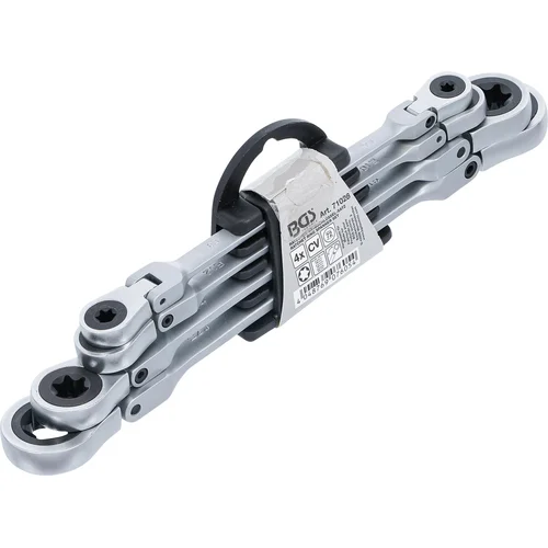 BGS technic 71028 terkšlinių žiedinių veržliarakčių rinkinys E6–E24, 4 vnt. image 3