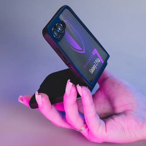 3mk Satin Armor Case+ Samsung Galaxy Z Flip 7 dėklas, permatomas juodas image 2