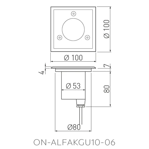 GTV Alfa-K Mini 10W įmontuojamas šviestuvas image 2