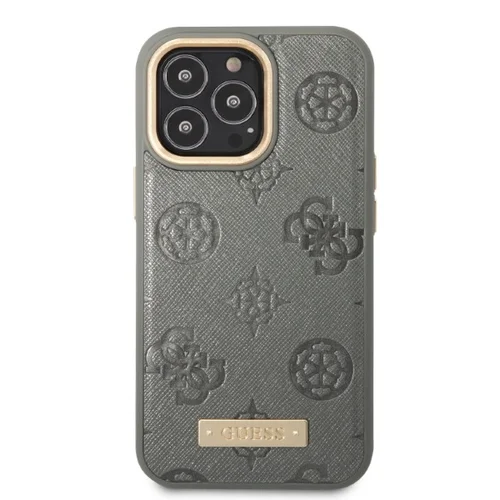 Guess GUHMP13LSAPSTG Peony Logo Plate MagSafe dėklas iPhone 13 Pro/13, 6,1 col., pilkas image 3