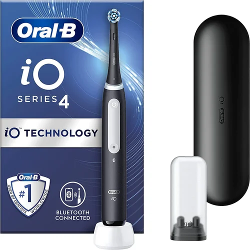 Oral-B iO4 Juodas elektrinis dantų šepetėlis image 1
