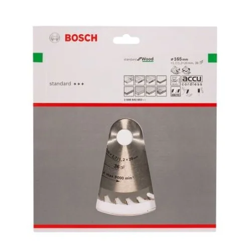 Bosch Optiline Wood pjovimo diskas 165x20/16 Z36 image 2