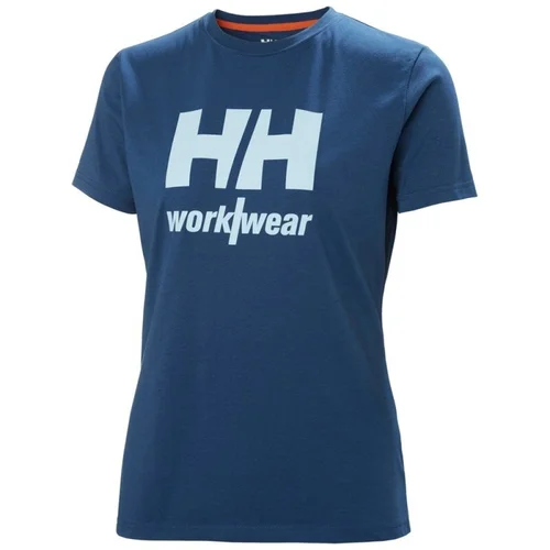 Helly Hansen Logo T-Shirt Moteriški marškinėliai, mėlyni, 2XL image 1