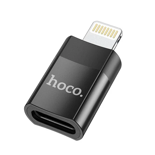 Hoco UA17 USB-C į Lightning adapteris, juodas image 1