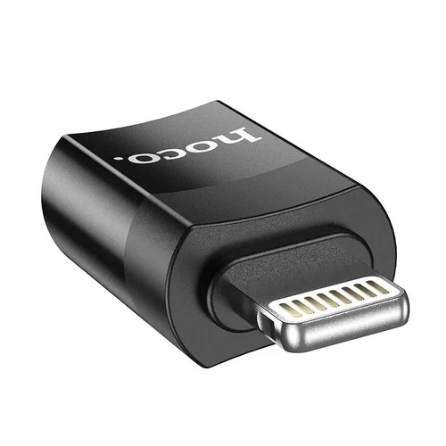 Hoco UA17 USB-C į Lightning adapteris, juodas image 2