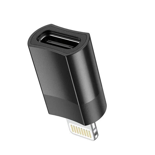 Hoco UA17 USB-C į Lightning adapteris, juodas image 3