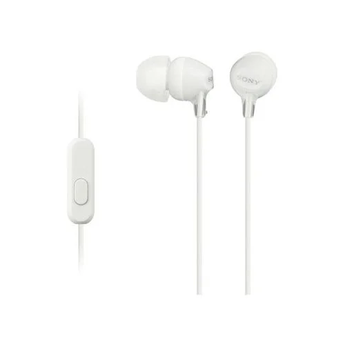 Sony MDR-EX15AP baltos laidinės ausinės su mikrofonu image 2