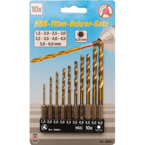 BGS technic 50801 grąžtų rinkinys, 10 vnt. image 1