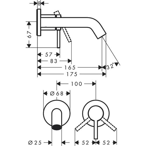 Hansgrohe Tecturis S 73350140, Brushed Bronze image 2