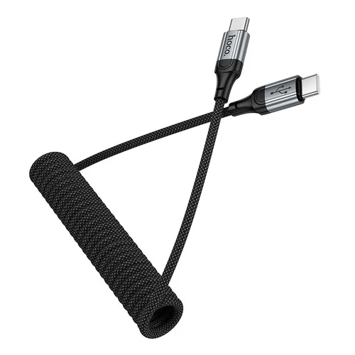 Hoco X121 USB-C–USB-C kabelis, 1,5 m, juodas image 2