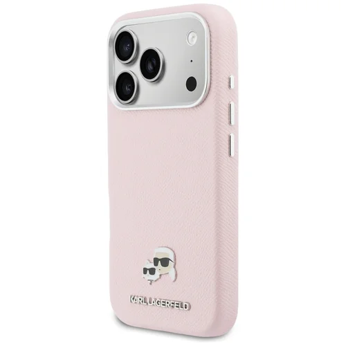 Karl Lagerfeld Karl & Choupette Saffiano MagSafe dėklas iPhone 17 Pro, rožinis image 2