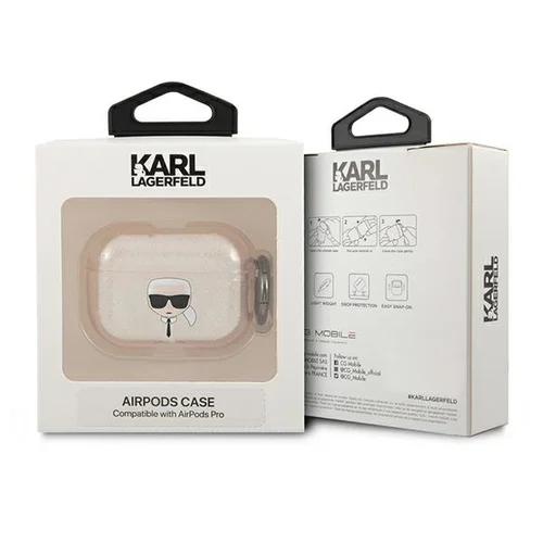 Karl Lagerfeld Karl'o Galvos dėklas AirPods Pro, auksinis image 3