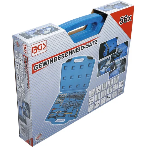 BGS technic 70105 colinis sriegiklių ir sriegpjovių rinkinys, 56 vnt. image 3