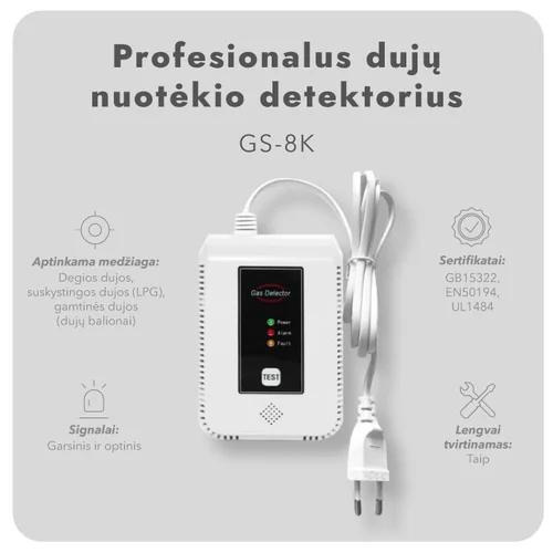 GS-8K Profesionalus dujų nuotėkio detektorius (2 vnt.) image 2