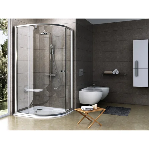 RAVAK Pivot PSKK3 80x80 cm, satinas rėmas, skaidrus stiklas image 1