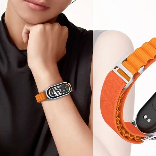 Tech-Protect Nailono Pro dirželis Xiaomi Smart Band 8/9/10/NFC, oranžinis image 3