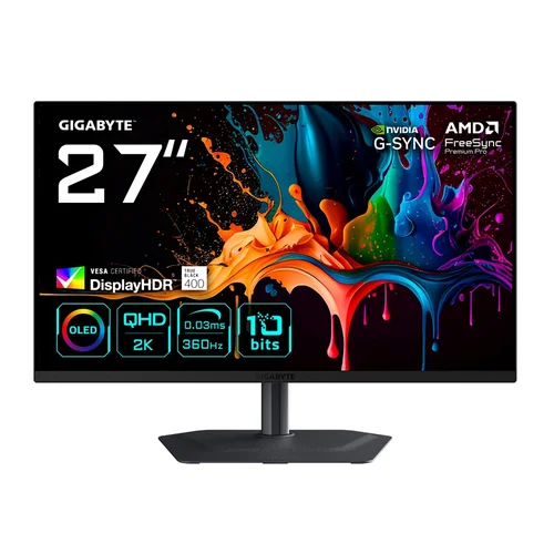 GIGABYTE MO27Q3 27 col. QD-OLED QHD žaidimų monitorius image 1