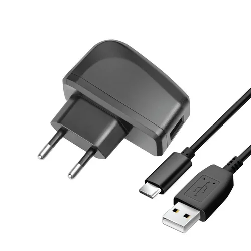 Blue Star Lite 10W USB-A įkroviklis + USB-A→USB-C kabelis, juodas image 2