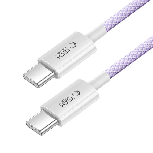 Tech-Protect Ultraboost Lite USB-C laidas, 2 m, violetinis image 2