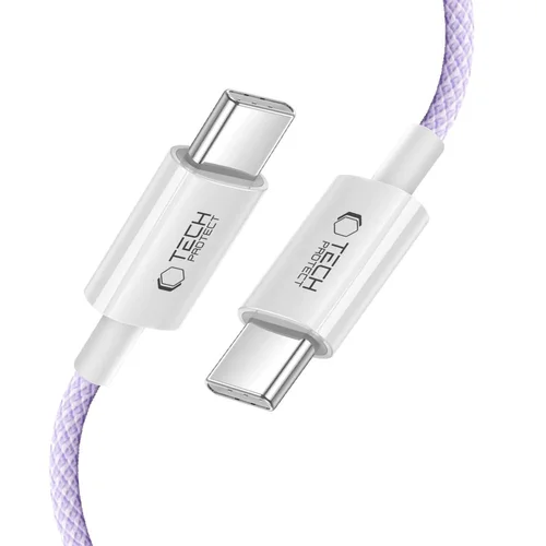 Tech-Protect Ultraboost Lite USB-C laidas, 2 m, violetinis image 3