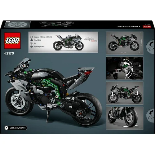 Konstruktorius LEGO Technic Kawasaki Ninja H2R, 643 dalių image 2
