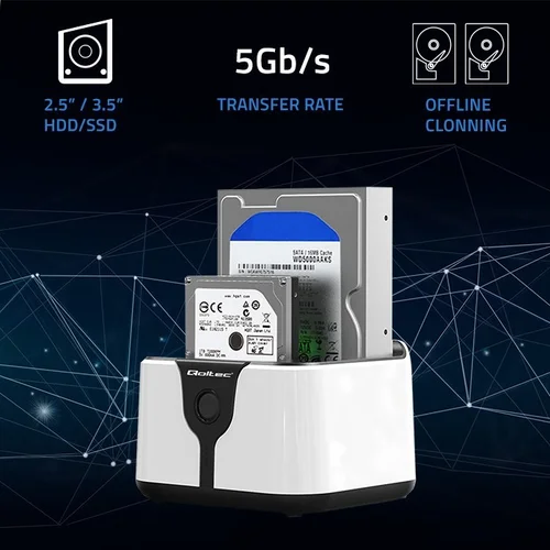 Qoltec 50309 HDD/SSD dokavimo stotis 2,5/3,5 col. image 2