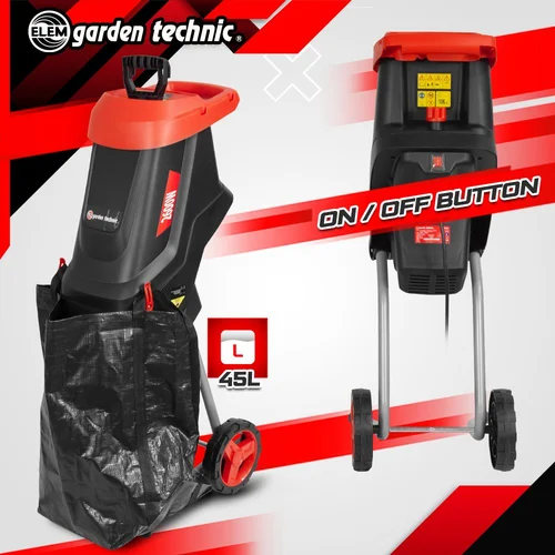 ELEM GARDEN TECHNIC BV2645 2600W šakų smulkintuvas image 3