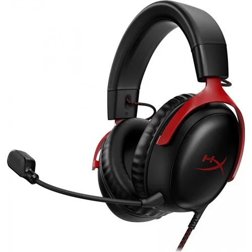HyperX Cloud III laidinės žaidimų ausinės juodos/raudonos image 1