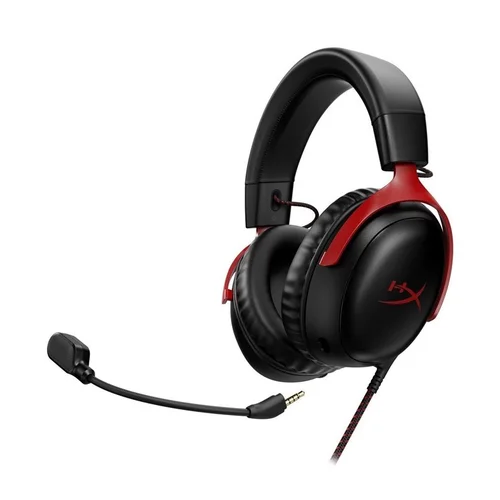 HyperX Cloud III laidinės žaidimų ausinės juodos/raudonos image 2
