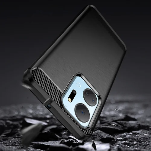 Carbon Case dėklas Honor Play 40 Plus / X7a, juodas image 3