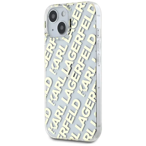 Karl Lagerfeld IML Fullover Logo dėklas iPhone 15/14/13, auksinis image 1