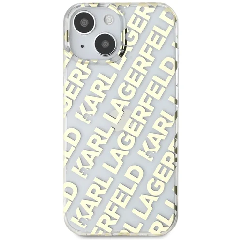 Karl Lagerfeld IML Fullover Logo dėklas iPhone 15/14/13, auksinis image 2