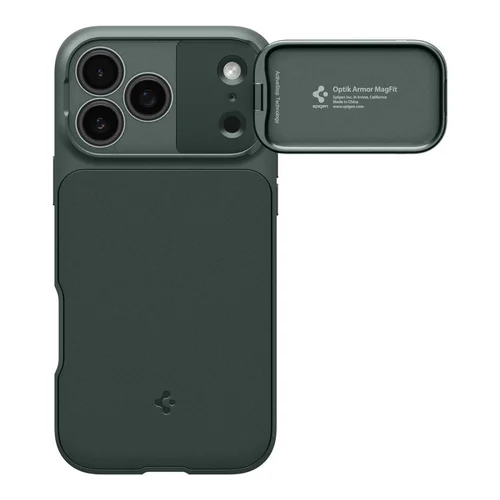 Spigen Optik Armor MagSafe dėklas iPhone 17 Pro Max, žalias image 2