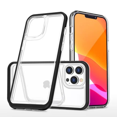Hybrid Armor Aiškus 3 in 1 dėklas iPhone 13 Pro, juodas image 1