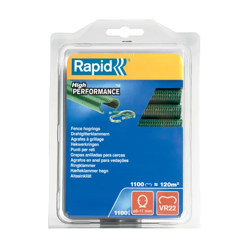 Rapid VR22 sukabinimo kabės, 1100 vnt., žalia danga image 3