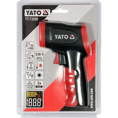 Yato Skaitmeninis lazerinis termometras / pirometras -50°C +600°C image 3