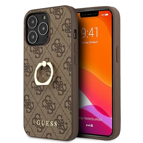 Guess GUHCP13L4GMRBR 4G dėklas iPhone 13 Pro / 13, rudas image 1