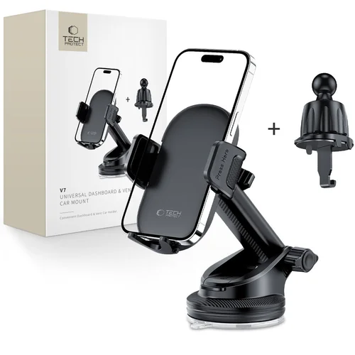 Tech-Protect V7 automobilinis telefono laikiklis, juodas image 1